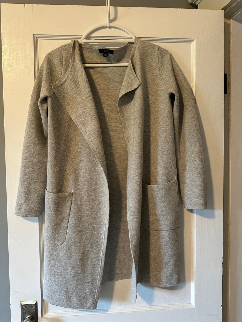 J Crew Juliette Collarless Cardigan Ivory XXS